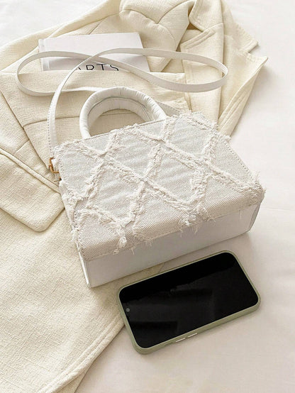 Dames avondtas – PU leer, diamant patroon, compact, luxe uitstraling