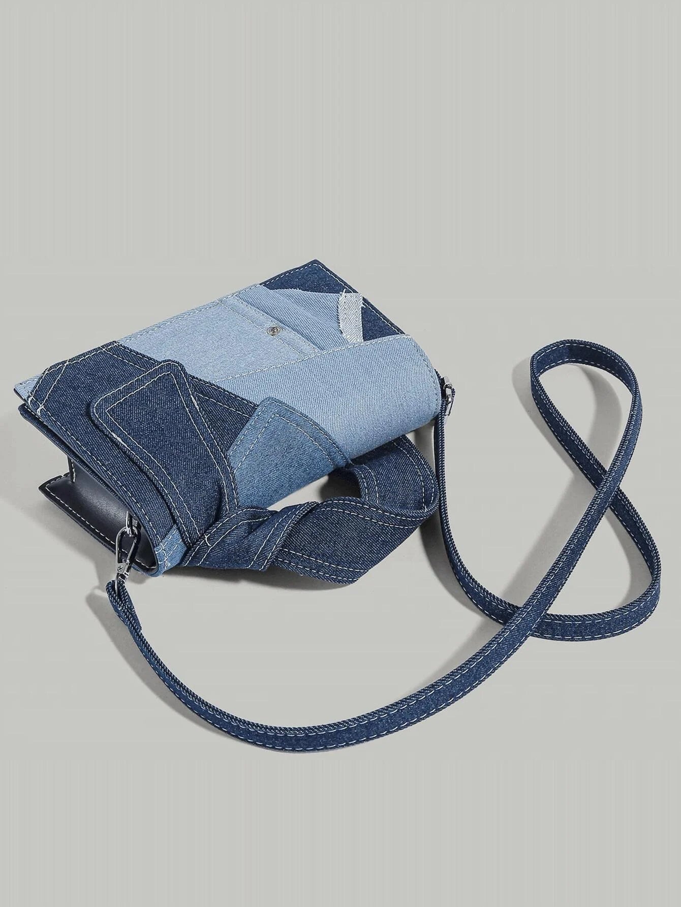 Dames schoudertas – denim, crossbody, verstelbare band, urban stijl