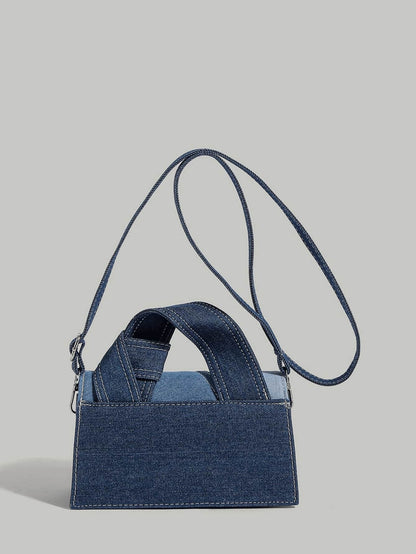 Dames schoudertas – denim, crossbody, verstelbare band, urban stijl