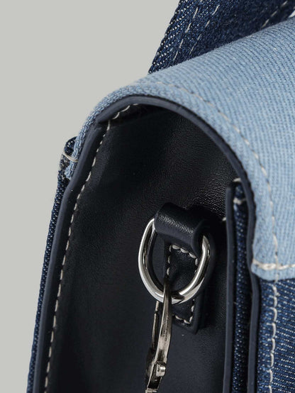 Dames schoudertas – denim, crossbody, verstelbare band, urban stijl