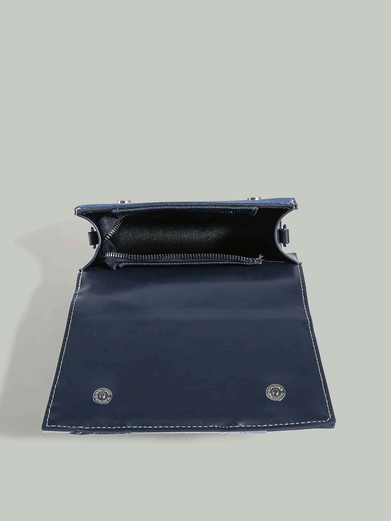 Dames schoudertas – denim, crossbody, verstelbare band, urban stijl