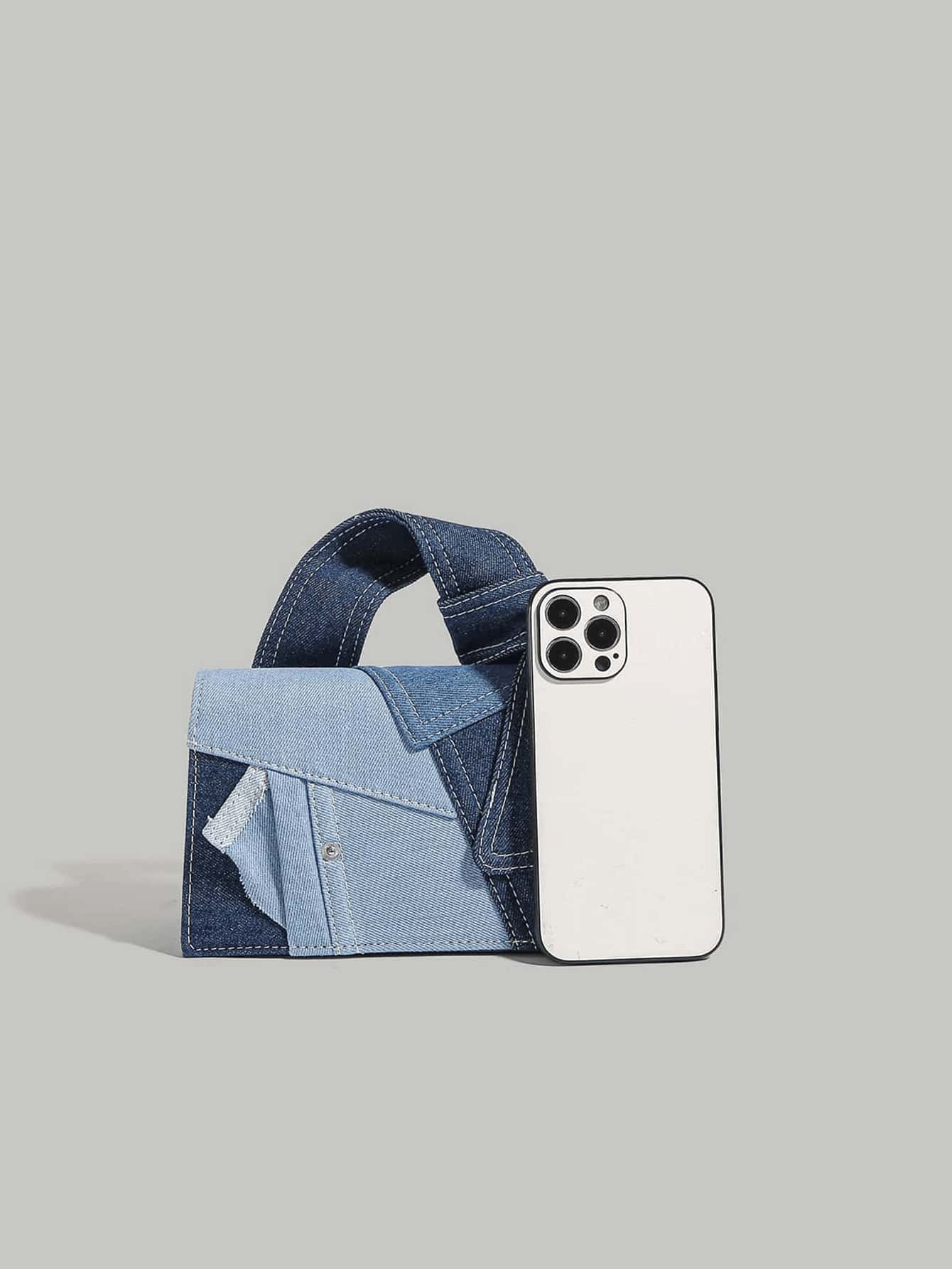 Dames schoudertas – denim, crossbody, verstelbare band, urban stijl