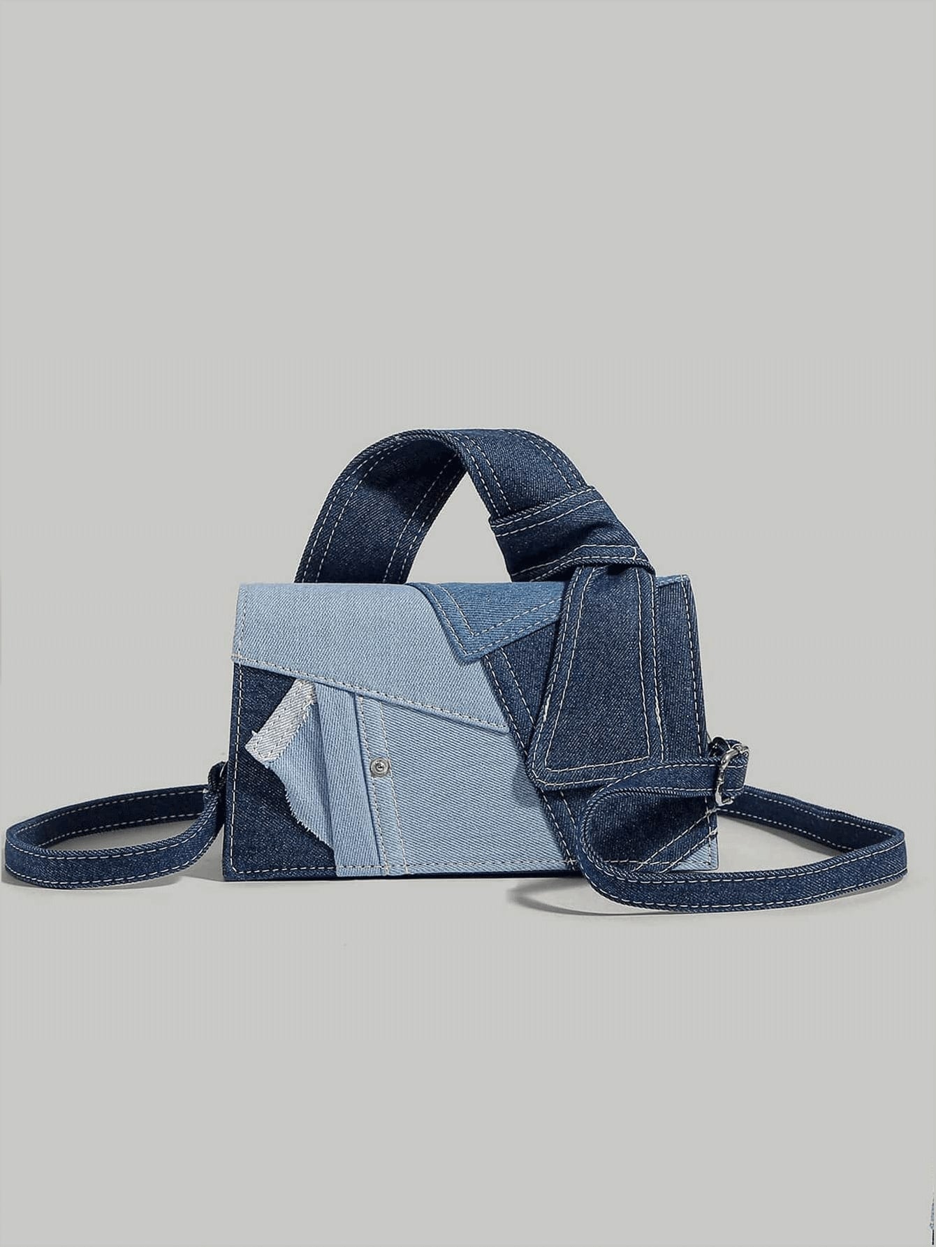 Dames schoudertas – denim, crossbody, verstelbare band, urban stijl
