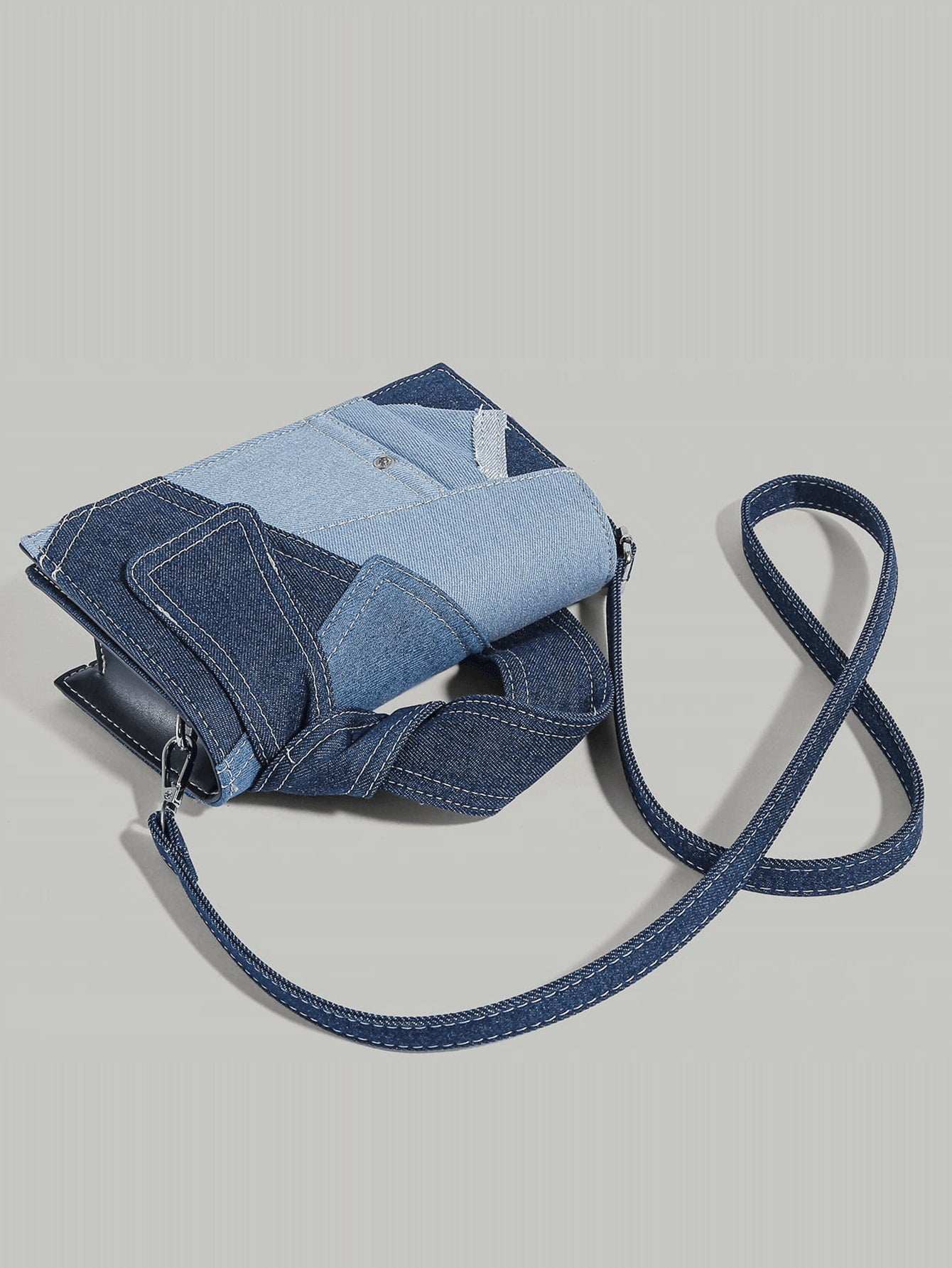 Dames schoudertas – denim, crossbody, verstelbare band, urban stijl