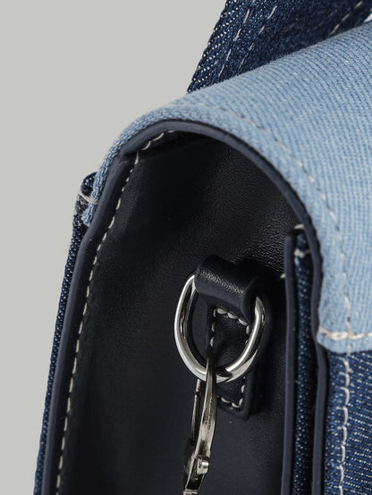 Dames schoudertas – denim, crossbody, verstelbare band, urban stijl
