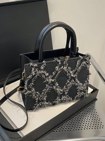 Dames avondtas – PU leer, diamant patroon, compact, luxe uitstraling