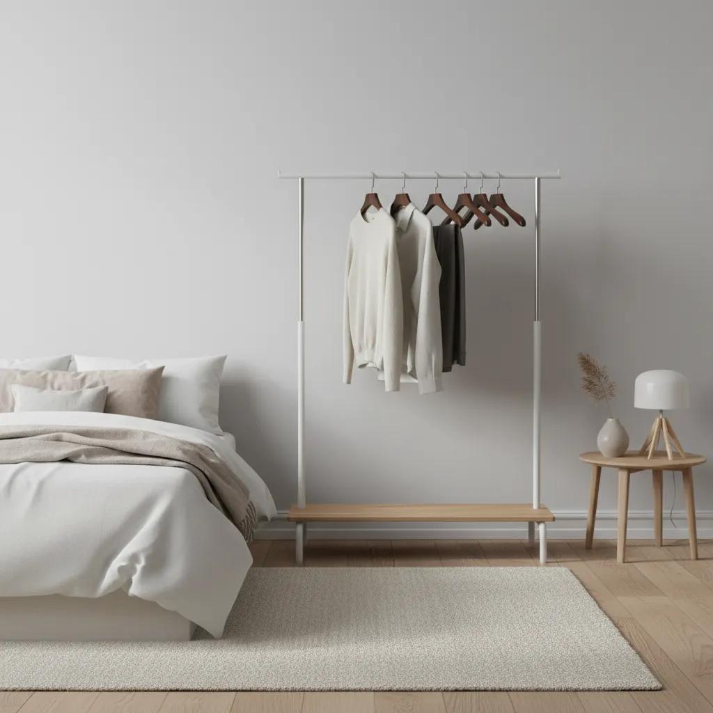 Kleerhangers – Walnoothout met Messing Haak (Set van 4)