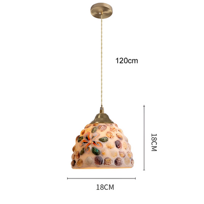 Hanglamp Eettafel van Glas en Koper – Unieke Retro Designlamp met Warme LED Verlichting | Sfeervolle Lamp voor Woonkamer of Slaapkamer