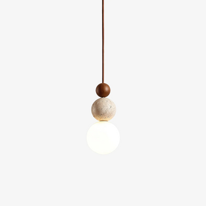 Travertin Duo Hanglamp – Natuurlijke Sfeer en Moderne Eenvoud