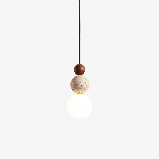 Travertin Duo Hanglamp – Natuurlijke Sfeer en Moderne Eenvoud