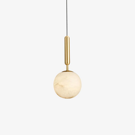 Gouden Alabaster Hanglamp – Luxe Marmeren Look | Sfeervolle Designverlichting