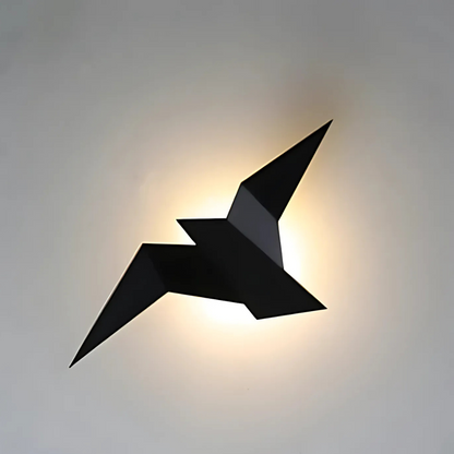 Origami Wandlamp – Japanse Designlamp in Metaal met Warm LED Licht | Artistieke Wandverlichting voor Slaapkamer of Woonkamer
