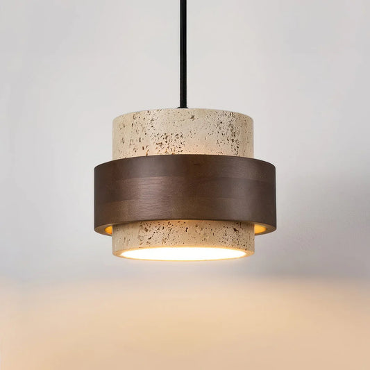 Walnut Stone Hanglamp – Natuurlijke Elegantiek met Moderne Uitstraling