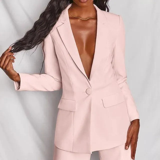 Olivia | Stijlvolle Casual Blazer En Broek Set Voor Dames 6