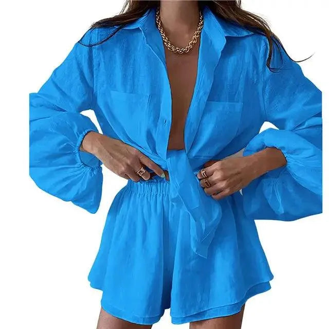 Mason | Luchtige Elegante Blouse en Korte Broek Set 2