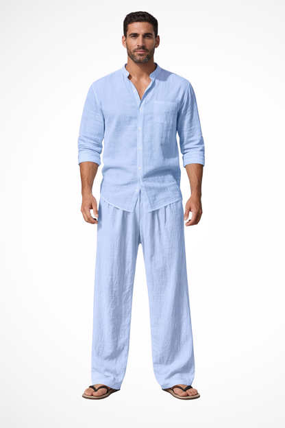 LINNEN SET | Heren set met overhemd – relaxed, stijlvol en luchtig