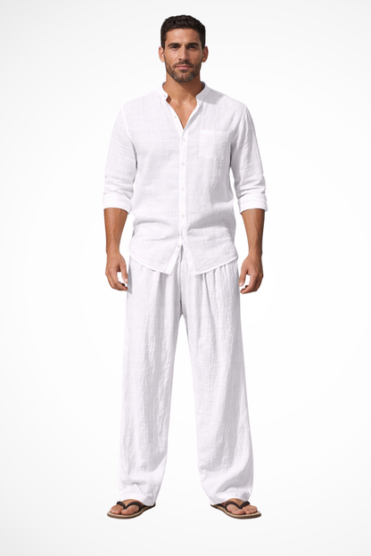 LINNEN SET | Heren set met overhemd – relaxed, stijlvol en luchtig