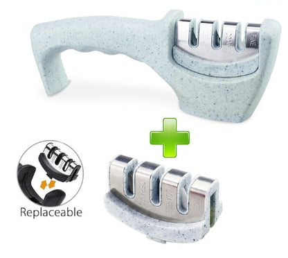 Messenslijper RVS – Precisie Whetstone met Verwijderbaar Ontwerp, Slijpt Messen Snel, Veilig & Hygiënisch Schoon te Maken