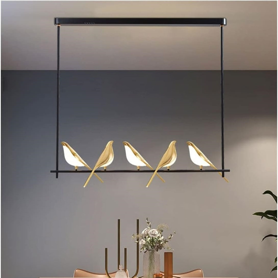 Elavira LED Hanglamp – Kunstzinnig Design met Vogelvorm en Ringstructuur