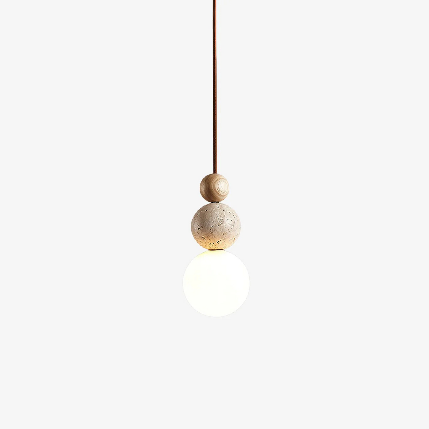 Travertin Duo Hanglamp – Natuurlijke Sfeer en Moderne Eenvoud