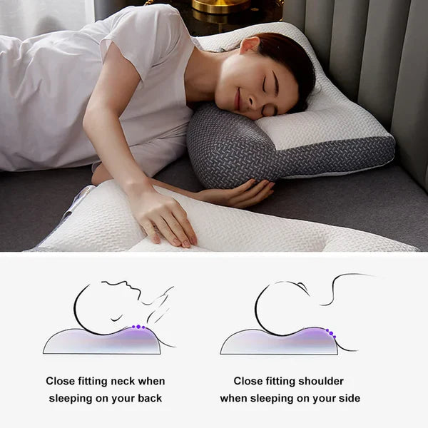 Orthopedisch Neksteunkussen – Ergonomisch Slaapkussen voor Nek- en Schouderklachten | Grijs of Wit – 48x74 cm