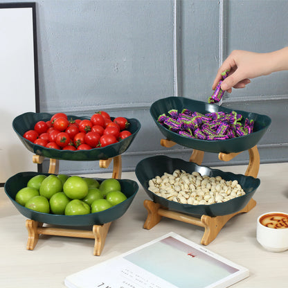 2/3 Laags Fruitplateau van Duurzaam Plastic – Stijlvolle Snack- en Dessertschaal voor Woonkamer