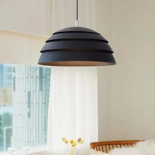 Industriële Hanglamp – Gelaagde IJzeren Lamp in Mat Zwart | Moderne Loft Verlichting