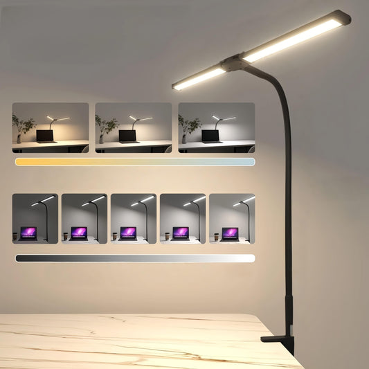 Luminara | Elegant Adjustable Dual-Head LED Desk Lamp 1
