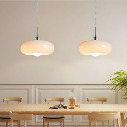 Eloura Glazen Hanglamp – Retro LED Hanglamp in Scandinavische Stijl met Dimbaar Licht