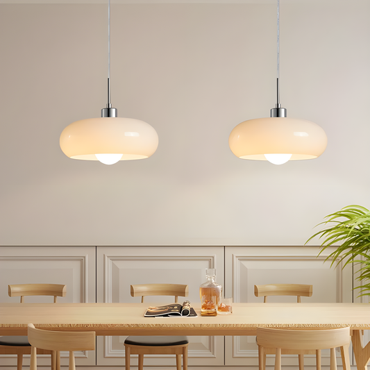 Eloura Glazen Hanglamp – Retro LED Hanglamp in Scandinavische Stijl met Dimbaar Licht