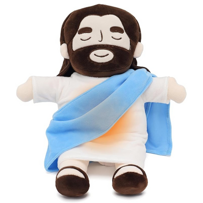 Jesus knuffel met ademend effect – Religieus knuffelspeeltje voor kinderen en rustmomenten