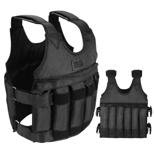 Verstelbaar Weighted Vest tot 50 kg – Trainingsvest met Gewicht voor Krachttraining & Conditie | Oxford Stof – Zwart