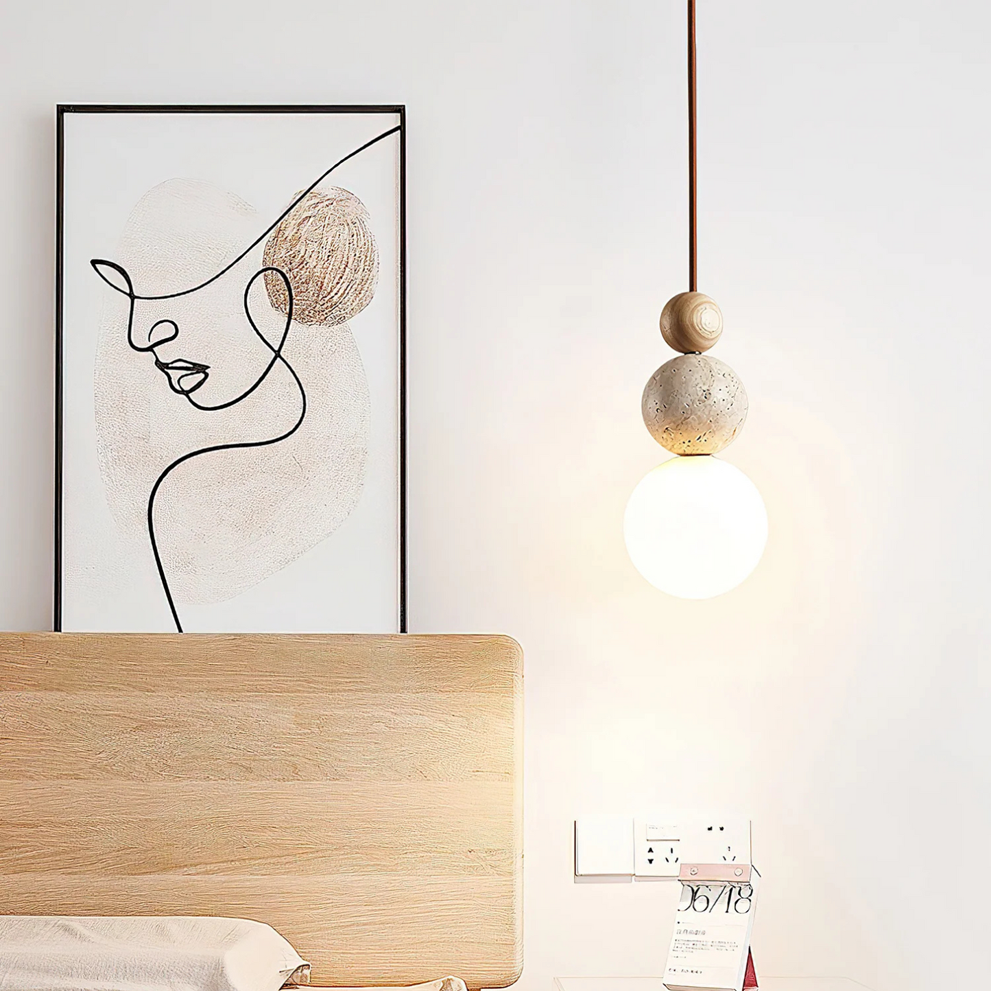 Travertin Duo Hanglamp – Natuurlijke Sfeer en Moderne Eenvoud