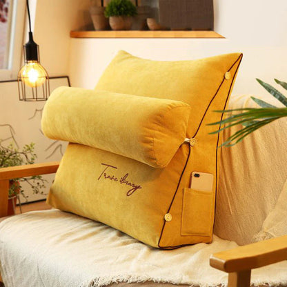 Keilvorm Rugkussen – Steun- & Leeskussen voor Bank, Bed of Stoel | 60×50×30 cm