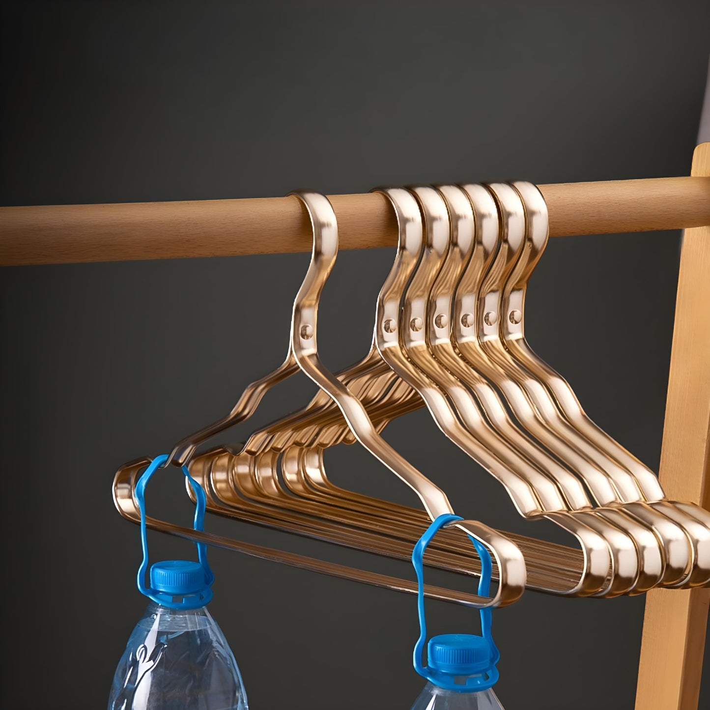 Kleerhangers – Messingkleurig Metaal (Set van 5)