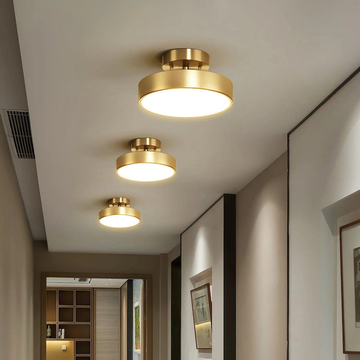 Gouden Draaibare Plafondlamp – Minimalistische Luxe voor elke Ruimte