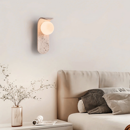Travertin Wandlamp – Organische Warmte en Tijdloze Elegant
