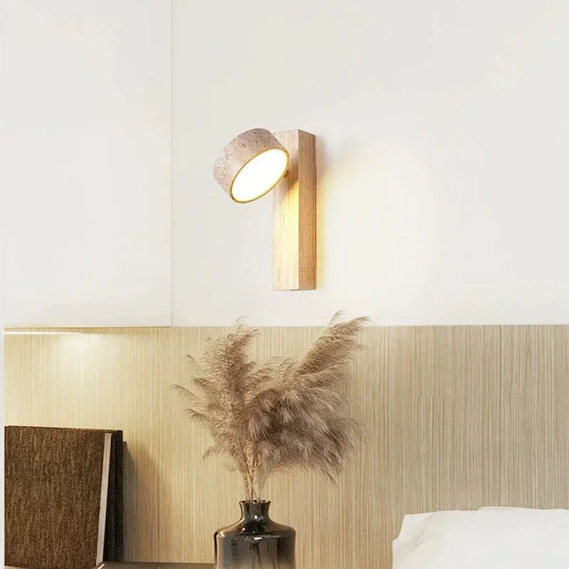 Cemento Luxe Wandlamp – Robuuste Elegantie met Cement en Hout