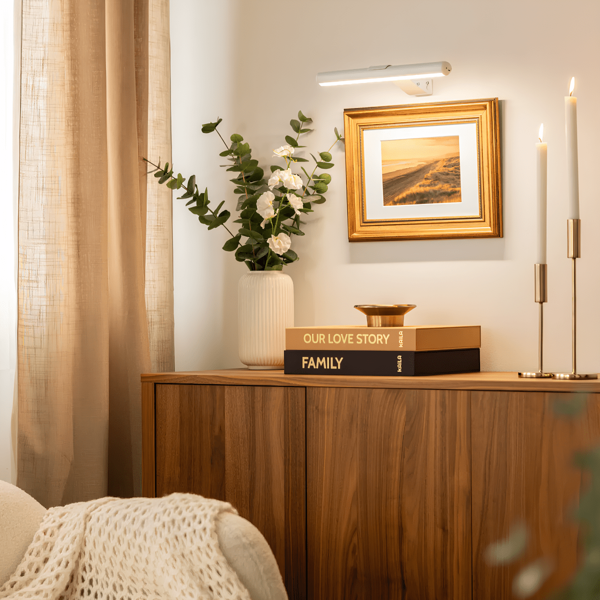 FrameLuxe Schilderij Wandlamp – Draadloze Verlichting voor Kunst en Foto's