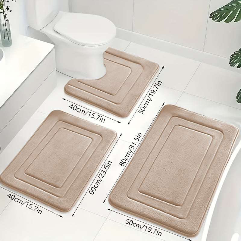 ComfortNest | Luxe Zachte Traagschuim Badmat Set 3