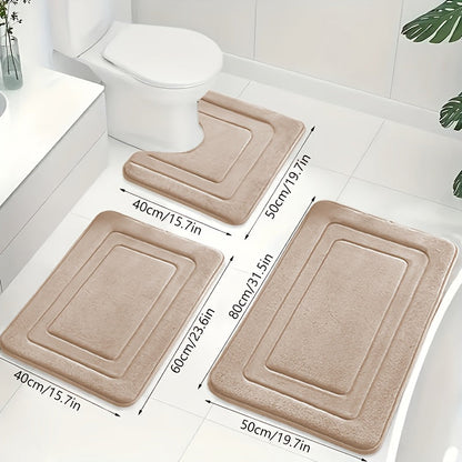 ComfortNest | Luxe Zachte Traagschuim Badmat Set 3