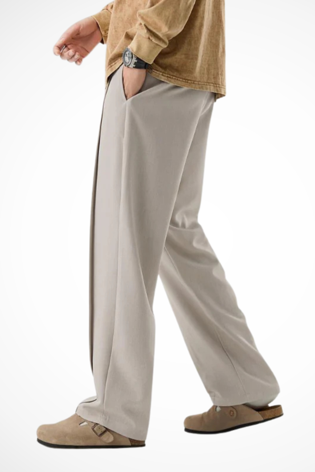Wijde pantalon met plooien – Strak en moeiteloos stijlvol
