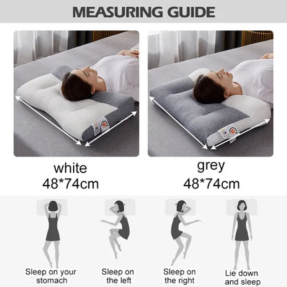 Orthopedisch Neksteunkussen – Ergonomisch Slaapkussen voor Nek- en Schouderklachten | Grijs of Wit – 48x74 cm