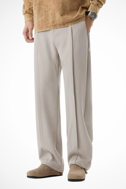 Wijde pantalon met plooien – Strak en moeiteloos stijlvol