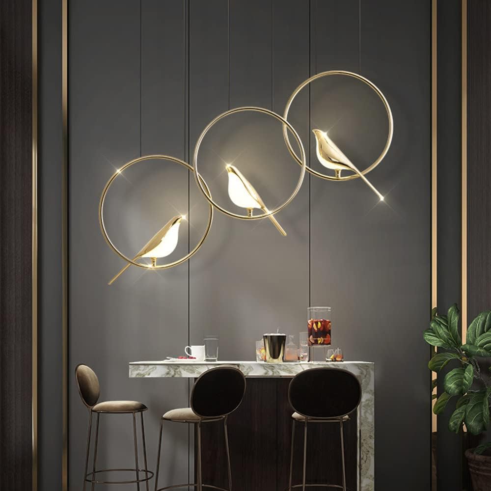 Elavira LED Hanglamp – Kunstzinnig Design met Vogelvorm en Ringstructuur