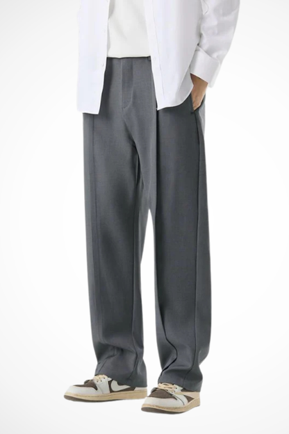 Wijde pantalon met plooien – Strak en moeiteloos stijlvol