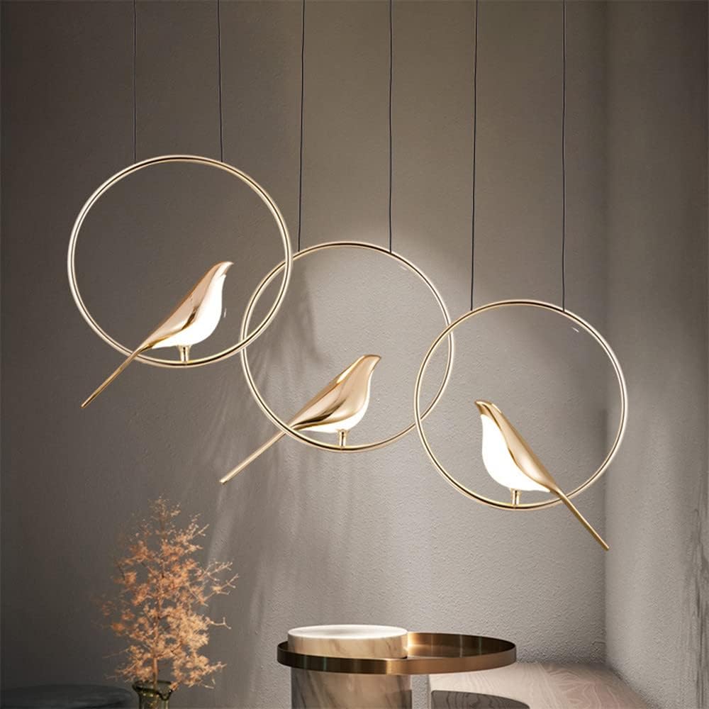 Elavira LED Hanglamp – Kunstzinnig Design met Vogelvorm en Ringstructuur
