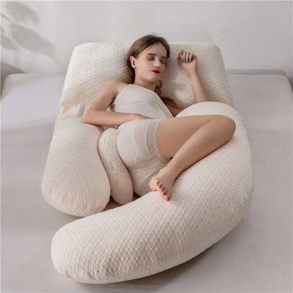 U-vorm Lichaamskussen – Ergonomisch, Ademend & Wasbaar 82×168 cm