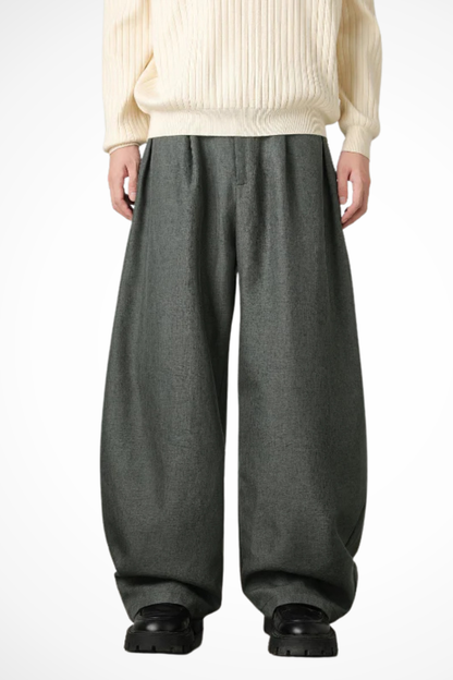 Hoge taille pantalon met riem – Sterk en stijlvol silhouet