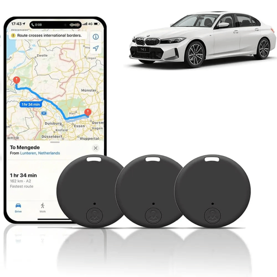 Set van 3 Mini GPS Trackers – Vind Auto, Sleutels & Waardevolle Spullen Direct Terug